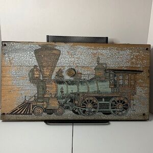Wooden Locomotive Train Sign